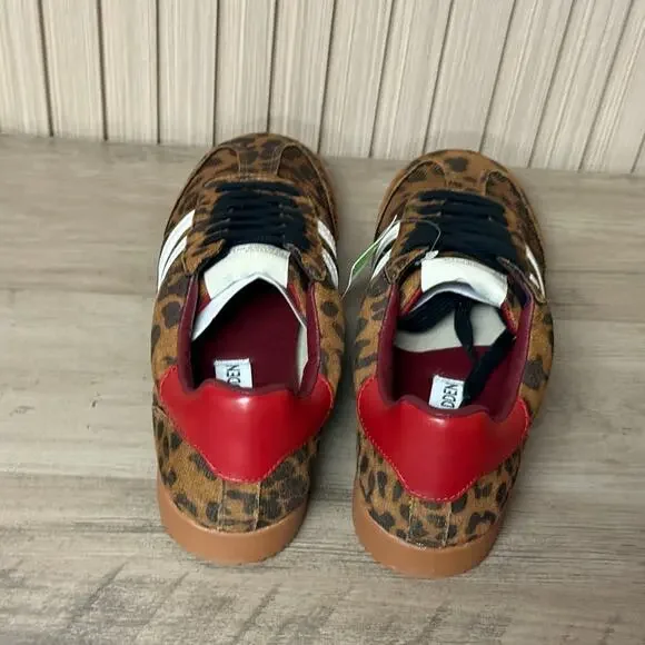 Steve Madden Hudsin Leopard Print Lace-Up Sneakers Women’s Size 7 - Picture 5 of 12